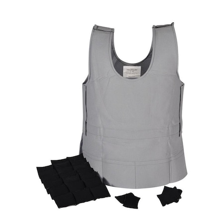 Weighted Vest, Gray, X-Large, 8 Pounds